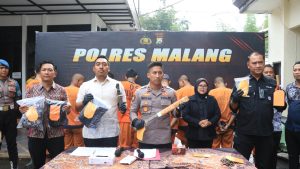 Ops Pekat II, Polres Malang Tangkap 36 Tersangka Kasus Premanisme dan Kekerasan