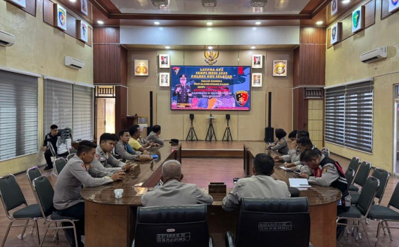 Polres OKU Selatan Gelar Latihan Pra Operasi Senpi II Musi 2025